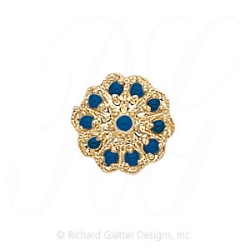 GS037 S - 14 Karat Gold Sapphire Slide 